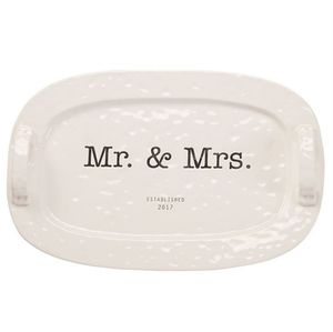 Mud Pie wedding collection 2017 ceramic handled platter